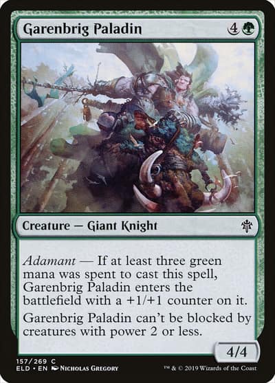 Garenbrig Paladin 157 Throne of Eldraine Magic card