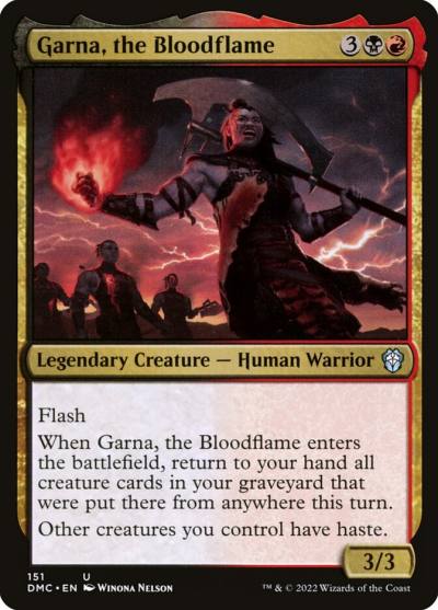 Garna, the Bloodflame DMC-151 Dominaria United Commander Magic card