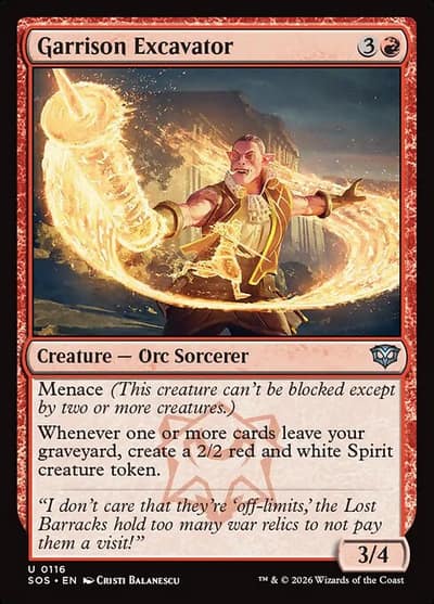 Garrison Excavator 116 Secrets of Strixhaven Magic card