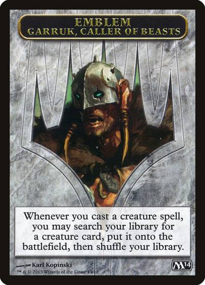 Garruk, Caller of Beasts Emblem TM14-13 Magic 2014 Tokens Magic card
