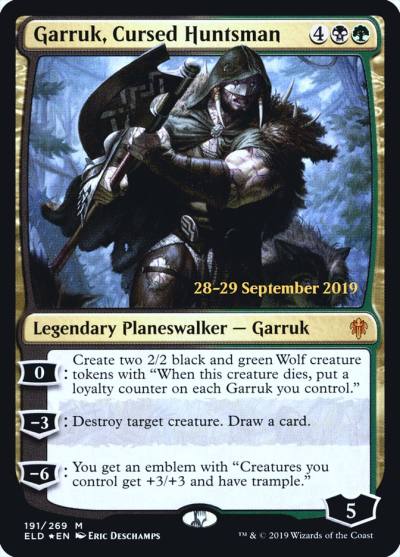 Garruk, Cursed Huntsman PELD-191S Throne of Eldraine Promos Magic card
