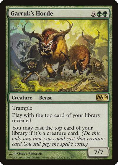 Garruk's Horde M12-176 Magic 2012 Magic card