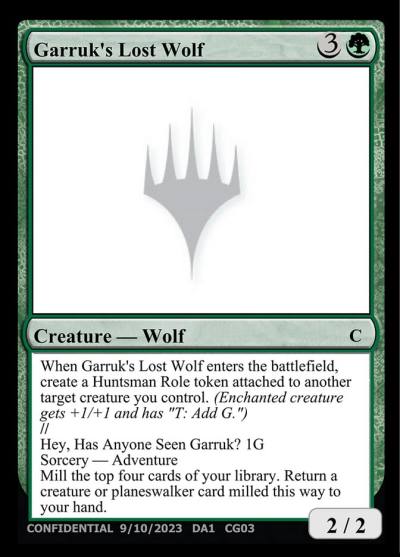 Garruk's Lost Wolf // Hey, Has Anyone Seen Garruk? CG03a Unknown Event Magic card