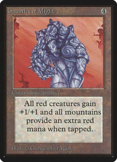 Gauntlet of Might LEB-245 Limited Edition Beta Magic card