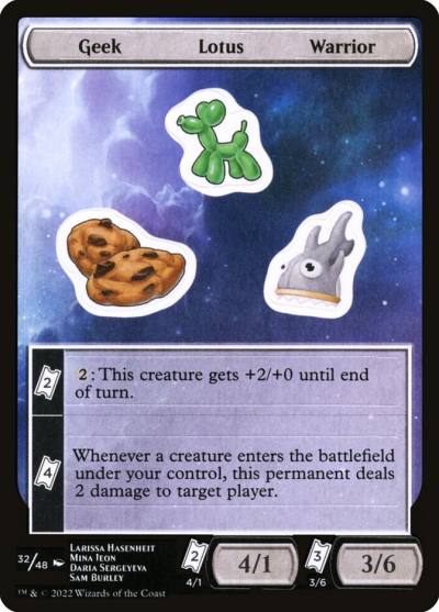 Geek Lotus Warrior SUNF-32 Unfinity Sticker Sheets Magic card