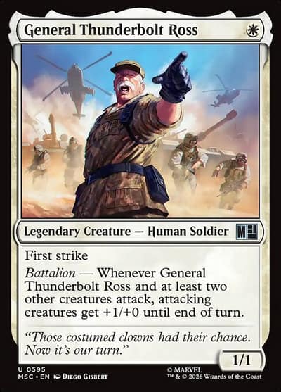 General Thunderbolt Ross 595 Marvel Super Heroes Commander Magic card