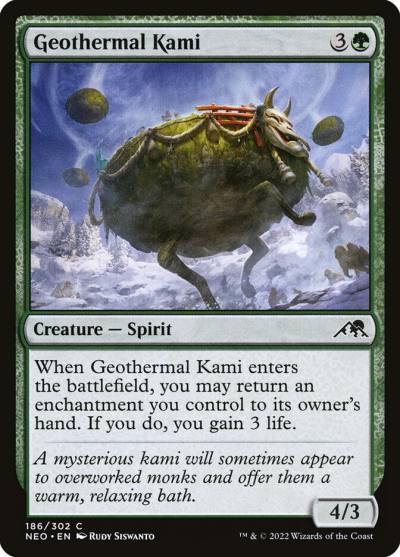 Geothermal Kami NEO-186 Kamigawa: Neon Dynasty Magic card
