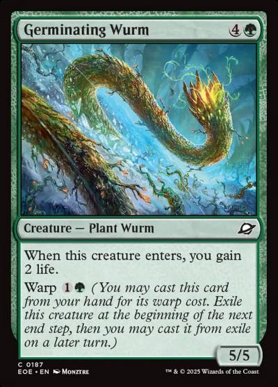 Germinating Wurm 187 Edge of Eternities Magic card