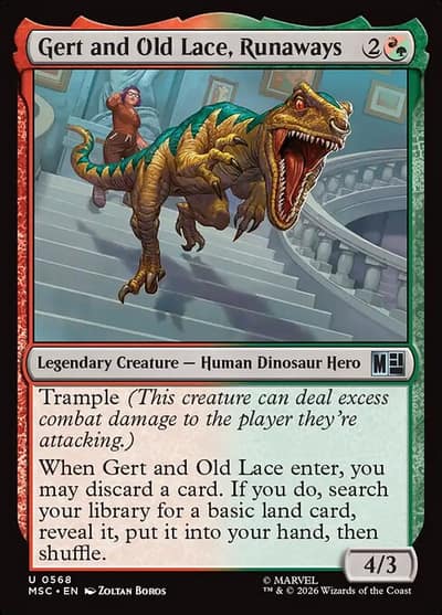 Gert and Old Lace, Runaways 568 Marvel Super Heroes Commander Magic card