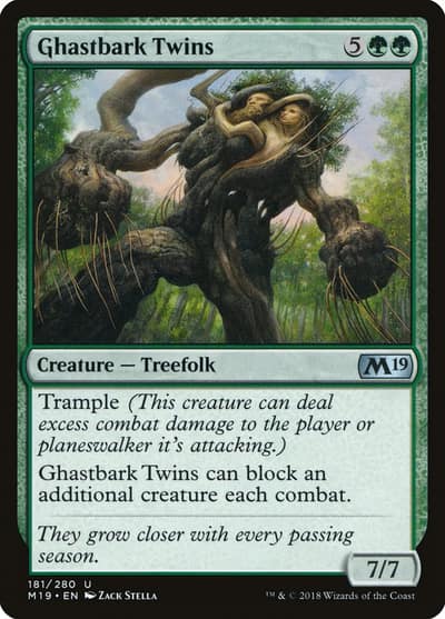 Ghastbark Twins 181 Core Set 2019 Magic card