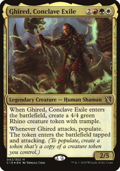 Ghired, Conclave Exile OC19-42 Commander 2019 Oversized Magic card