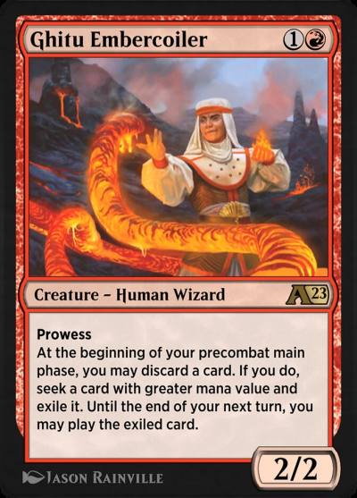 Ghitu Embercoiler 12 Alchemy: Dominaria Magic card