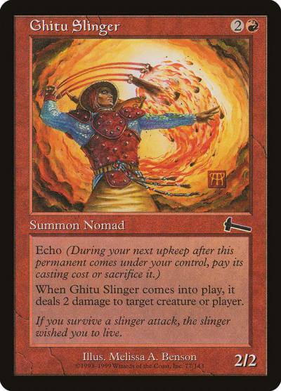 Ghitu Slinger ULG-77 Urza's Legacy Magic card
