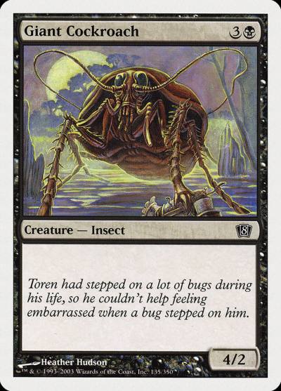 Giant Cockroach 8ED-135 Eighth Edition Magic card
