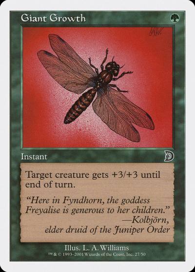 Giant Growth DKM-27 Deckmasters Magic card