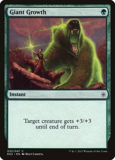 Giant Growth E02-32 Explorers of Ixalan Magic card