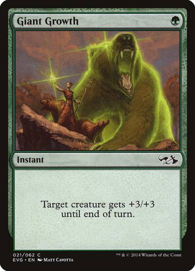 Giant Growth EVG-21 Duel Decks Anthology: Elves vs. Goblins Magic card