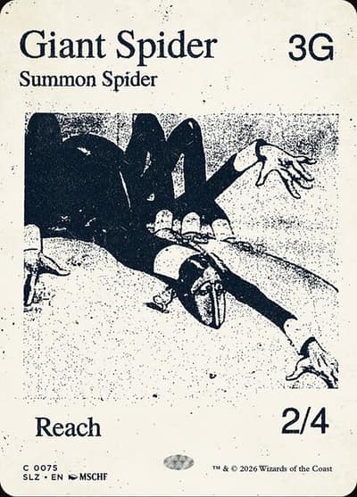 Giant Spider 75 The Zeta Set Magic card