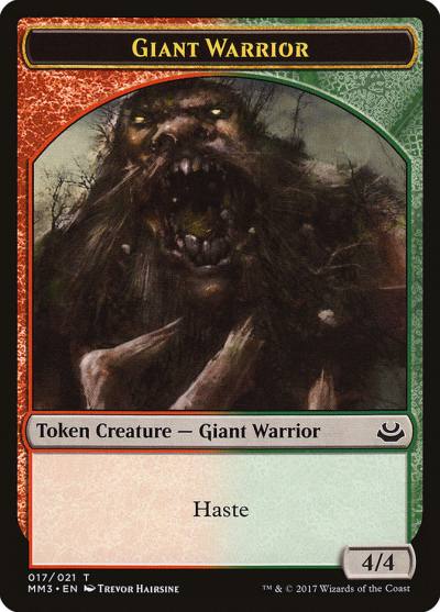 Giant Warrior TMM3-17 Modern Masters 2017 Tokens Magic card