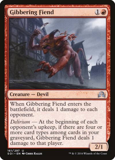 Gibbering Fiend 161 Shadows over Innistrad Magic card
