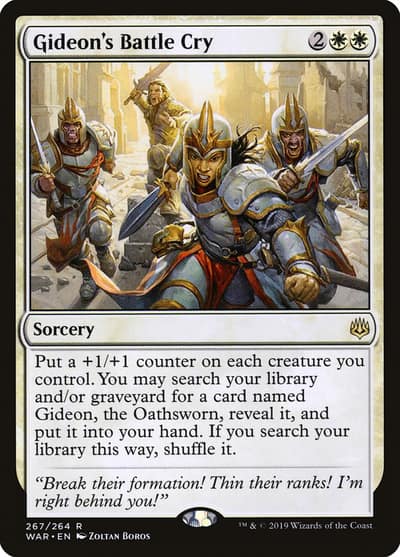 Gideon's Battle Cry WAR-267 War of the Spark Magic card