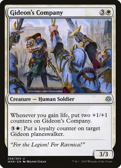 Gideon's Company 268 War of the Spark Magic card