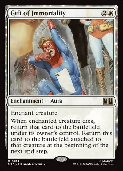 Gift of Immortality MSC-134 Marvel Super Heroes Commander Magic card