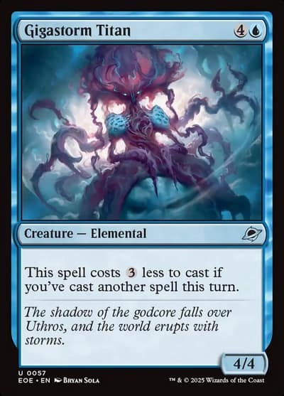 Gigastorm Titan 57 Edge of Eternities Magic card
