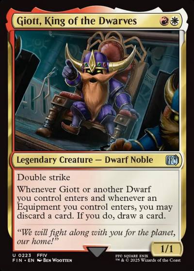 Giott, King of the Dwarves FIN-223 Final Fantasy Magic card