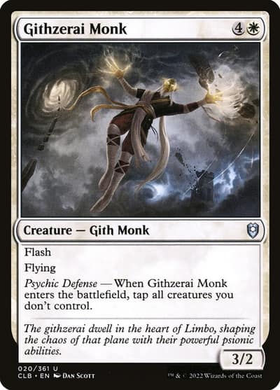 Githzerai Monk CLB-20 Commander Legends: Battle for Baldur's Gate Magic card