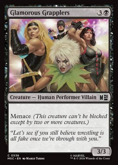 Glamorous Grapplers MSC-536 Marvel Super Heroes Commander Magic card