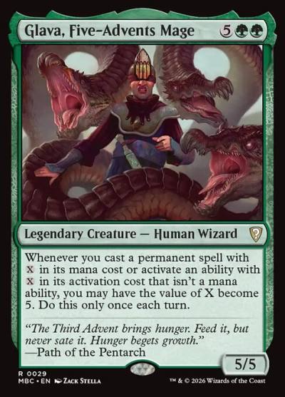 Glava, Five-Advents Mage MBC-29 Mystery Booster Commander Edition Magic card
