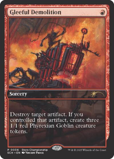 Gleeful Demolition SCH-36 Store Championships Magic card