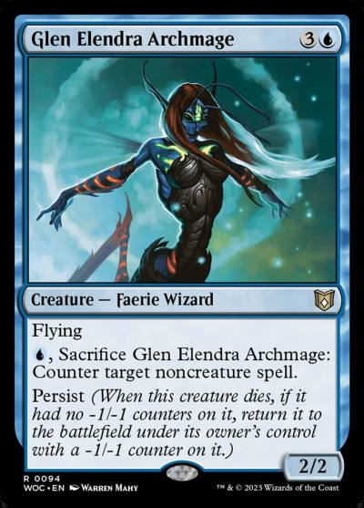 Glen Elendra Archmage WOC-94 Wilds of Eldraine Commander Magic card