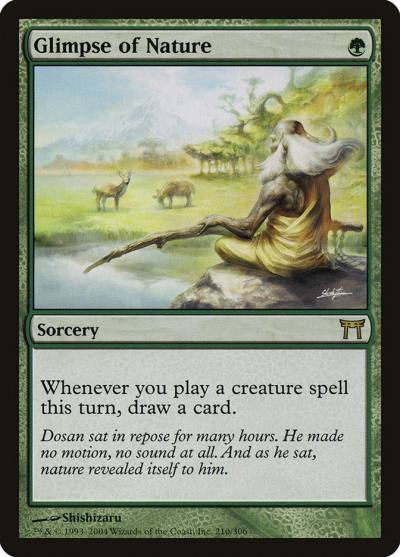 Glimpse of Nature CHK-210 Champions of Kamigawa Magic card