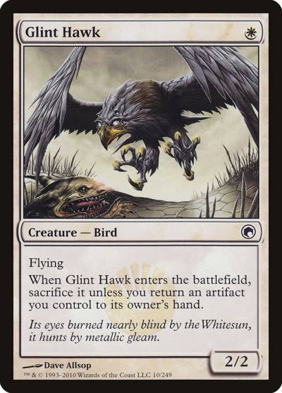 Glint Hawk 10 Scars of Mirrodin Magic card