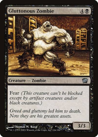 Gluttonous Zombie 8ED-136STAR Eighth Edition Magic card