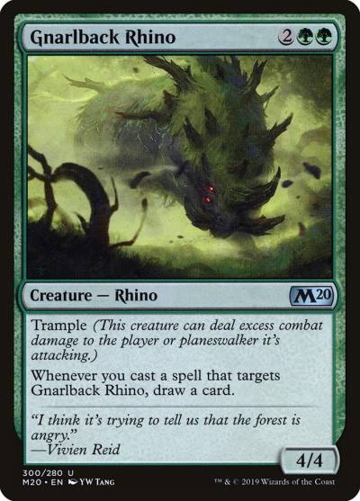 Gnarlback Rhino M20-300 Core Set 2020 Magic card