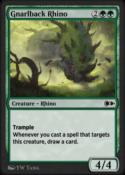 Gnarlback Rhino PIO-176 Pioneer Masters Magic card