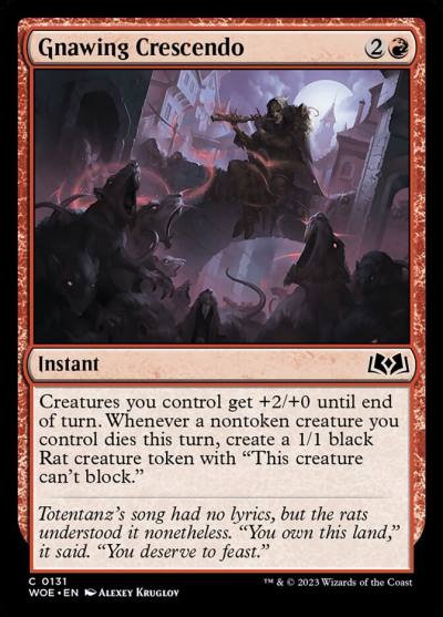 Gnawing Crescendo WOE-131 Wilds of Eldraine Magic card