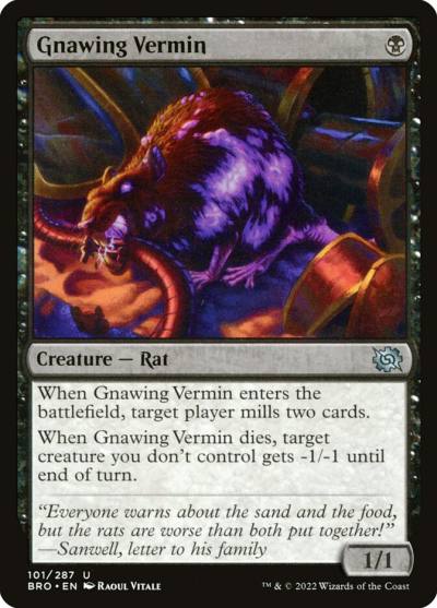 Gnawing Vermin 101 The Brothers' War Magic card