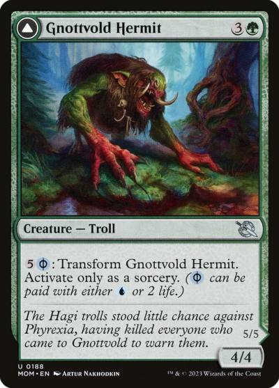 Gnottvold Hermit // Chrome Host Hulk MOM-188 March of the Machine Magic card
