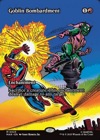 Goblin Bombardment MAR-23 Marvel Universe Magic card