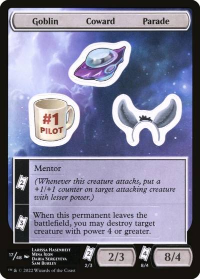 Goblin Coward Parade SUNF-17 Unfinity Sticker Sheets Magic card