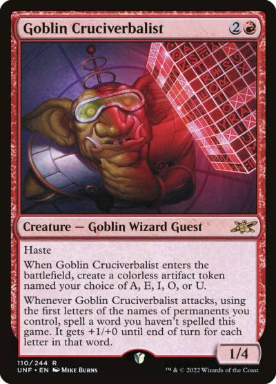 Goblin Cruciverbalist UNF-110 Unfinity Magic card