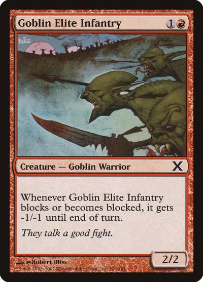 Goblin Elite Infantry 10E-206 Tenth Edition Magic card