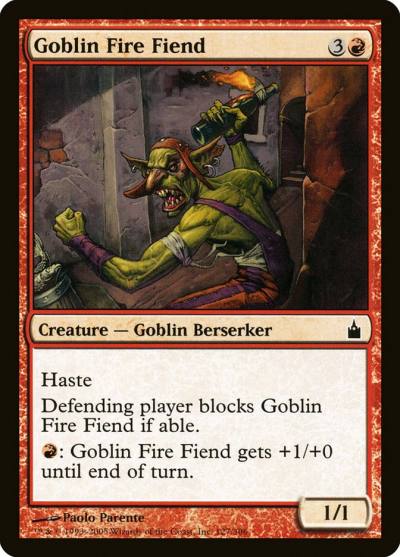Goblin Fire Fiend RAV-127 Ravnica: City of Guilds Magic card