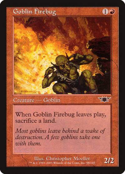 Goblin Firebug 98 Legions Magic card