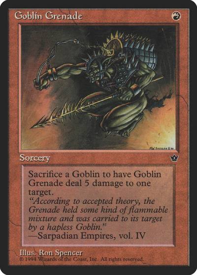 Goblin Grenade FEM-56A Fallen Empires Magic card