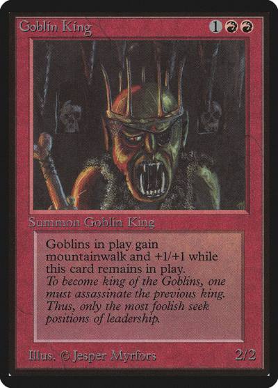 Goblin King LEB-155 Limited Edition Beta Magic card